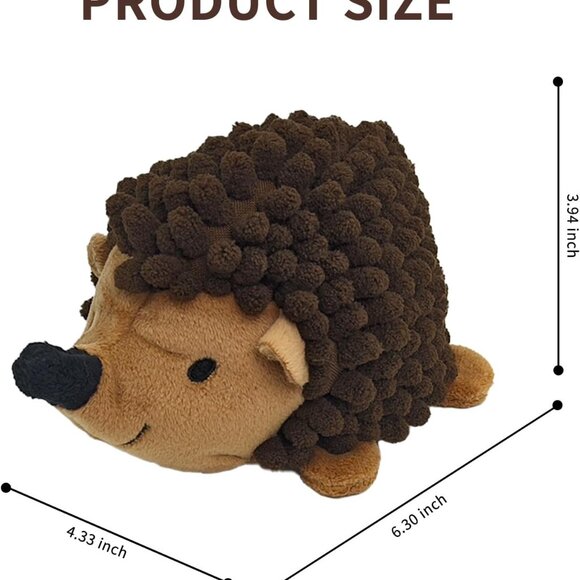 Plush Hedgehog Dog Toys 3 PCS - Squeaky No-Stuffing Hedgehog for Small and Mediu - Picture 4 of 6